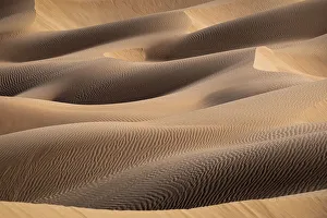 Sand dunes detail in the Rub al Khali desert, Oman, Middle East
