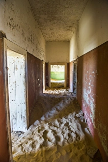 Luderitz Prints: Sand in an old colonial house, old diamond ghost town, Kolmanskop (Colemans Hill)
