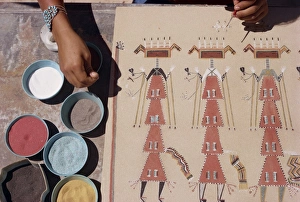 Crafts Prints: Detail of a sand painting
