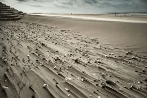 Traditionally Welsh Prints: Sand patterns, Rhyl, Denbighshire, North Wales, United Kingdom, Europe