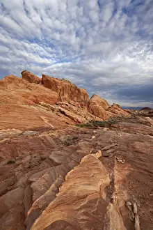 State Park Prints: Sandstone formation with clouds