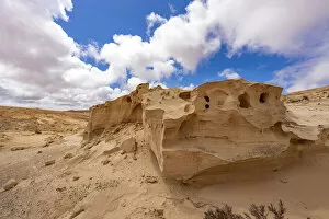 Sandstone Gallery: Sandstone rock formation eroded by wind, Barranco de los Encantados