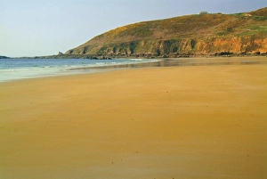 Manche Prints: Sandy beach at Cap Hague, near Cherbourg, Cotentin Peninsula, Manche, Normandy