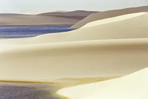 Sandy dunes near Lagoa Bonita (Beautiful lagoon) at Parque Nacional dos Lencois Maranhenses