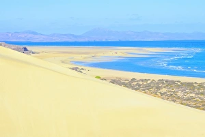 Images Dated 1st March 2007: Sandy dunes at Sotovento beach, Jandia Peninsula, Fuerteventura, Canary Islands