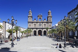 Santa Ana Cathedral, Plaza Santa Ana, Vegueta Old Town, Las Palmas, Gran Canaria, Canary Islands, Spain, Europe
