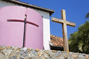 Pacific Coast Prints: Santa Cruz Chapel, Bahias de Huatulco, Oaxaca State, Pacific Coast, Mexico, North America