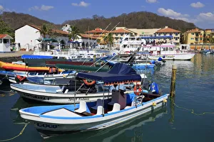 Oaxaca Prints: Santa Cruz Marina, Huatulco, State of Oaxaca, Mexico, North America