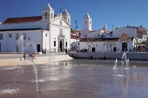 Algarve Prints: Santa Maria church, Lagos, Algarve, Portugal, Europe