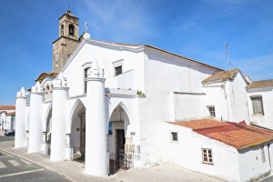 White Washed Prints: Santa Maria da Feira Church, Beja. Alentejo, Portugal, Europe