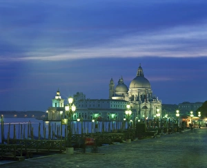 Santa Maria Della Salute illuminated at night