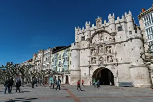 Castile And Leon Prints: Santa Maria Gate, Burgos, UNESCO World Heritage Site, Castile and Leon, Spain, Europe