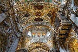 Frescos Prints: Santa Maria Maggiore Basilica, Bergamo, Lombardy, Italy, Europe