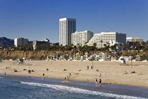 Santa Monica Prints: Santa Monica beach, Santa Monica, California, United States of America, North America