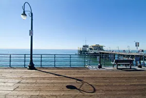 Street Lamps Prints: Santa Monica Pier
