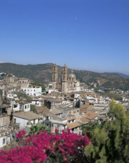 Taxco Prints: Santa Prisca chuch and town