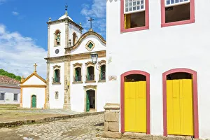Brazilian Prints: Santa Rita Church in the historical centre, Paraty, Rio de Janeiro, Brazil, South America