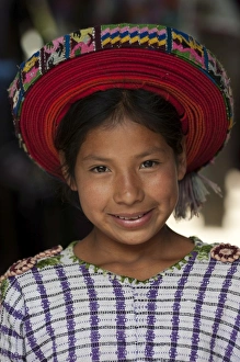 One Teenage Girl Only Prints: Santiago Atitlan, Lake Atitlan, Guatemala, Central America