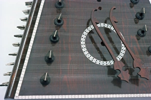 String Prints: Detail of santoor from Kashmir