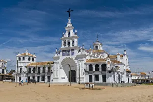 Santuario de Nuestra Senora del Rocio, El Rocio, Donana National Park, UNESCO World Heritage Site, Andalucia, Spain, Europe