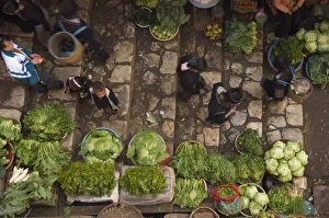 Vege Table Prints: Sapa morning market