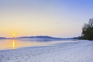 Traditionally Cambodian Prints: Saracen Bay, Koh Rong Samloem island, Cambodia, Indochina, Southeast Asia, Asia