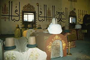 Sarcophagi of holy men, Mevlana Museum, Konya, Anatolia, Turkey, Eurasia