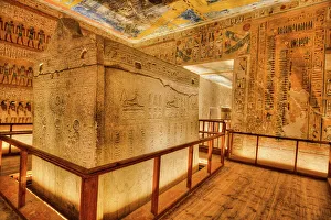 Sarcophagus Prints: Sarcophagus, Burial Chamber, Tomb of Rameses IV