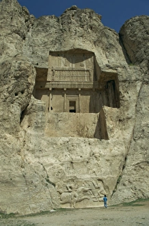 Naqsh I Rustam Prints: Sassanian carvings showing Hormizd on horseback