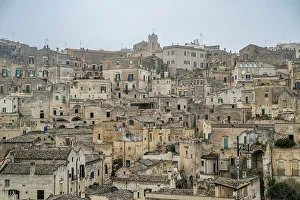 South Italy Prints: Sassi di Matera, UNESCO World Heritage Site, Basilicata, Italy, Europe