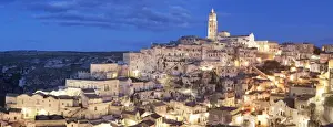 Sasso Barisano and cathedral, UNESCO World Heritage Site, Matera, Basilicata, Puglia