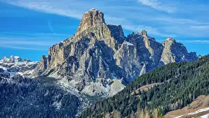 South Tyrol Prints: Sassongher mountain above Corvara