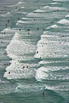 Swimming Prints: Saunton Sands, Barnstaple, North Devon, Devon, England, United Kingdom, Europe