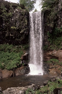 Auvergne Prints: Saut de la Truite waterfall, south of Plomb du Cantal, Cantal mountains