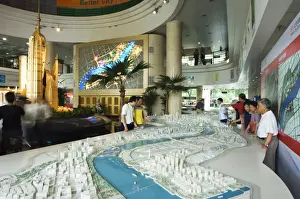 Exhibition Hall Prints: Scale plan of the Shanghai of the future