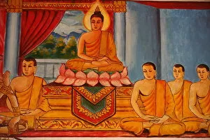 Images Dated 1st August 2006: Scene from the life of the Buddha, Vientiane, Laos, Indochina, Southeast Asia, Asia