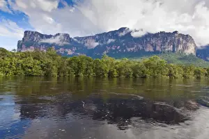 Venezuela Prints: Scenery on boat trip to Angel Falls, Canaima National Park, Guayana Highlands