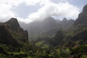 Santo Prints: Scenery in the lush oasis of the Paul Valley, northern Saint Anthony, Cape Verde