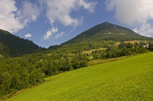 Lush Prints: The scenery around the mountain village of Vlkolinec, High Tatra, Slovakia, Europe