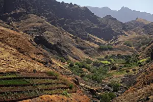 Santo Prints: Scenery in the valley of Ribeira de Cruz, northwest Saint Anthony, Cape Verde