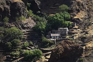 Santo Prints: Scenery in the valley of Ribeira de Cruz, northwest Saint Anthony, Cape Verde