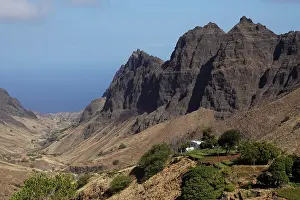 Santo Prints: Scenery in the valley of Ribeira de Cruz, northwest Saint Anthony, Cape Verde