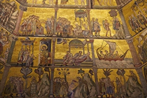 Cupola Prints: Scenes from New Testament, 13th century mosaics, cupola ceiling, Baptistry