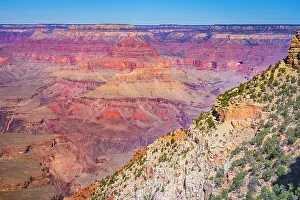 Scenic view of Grand Canyon from South Kaibab Trail, Grand Canyon National Park, UNESCO World Heritage Site, Arizona, United States of America, North America