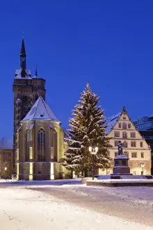 Stuttgart Prints: Schillerplatz with Stiftskirche