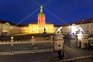 Images Dated 15th December 2009: Schloss Charlottenburg (Charlottenburg Castle), illuminated at night, Charlottenburg