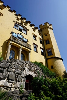 Schloss Hohenschwangau, the former palace of Ludwig the Second, at Hohenschwangau village, near Fussen, Bavaria, Germany, Europe