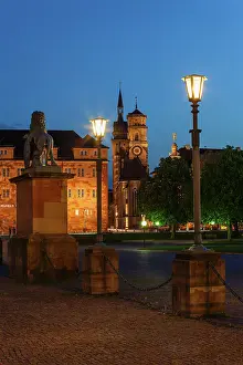Stuttgart Prints: Schlossplatz Square and Altes Schloss (Old Castle) Stuttgart