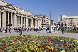 Stuttgart Prints: Schlossplatz square, Koenigsbau shopping centre