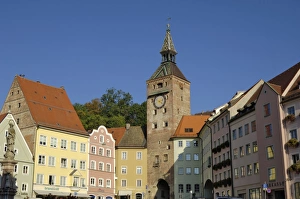Hauptplatz Prints: Schmalzturm (Lard Tower) and town houses in Hauptplatz